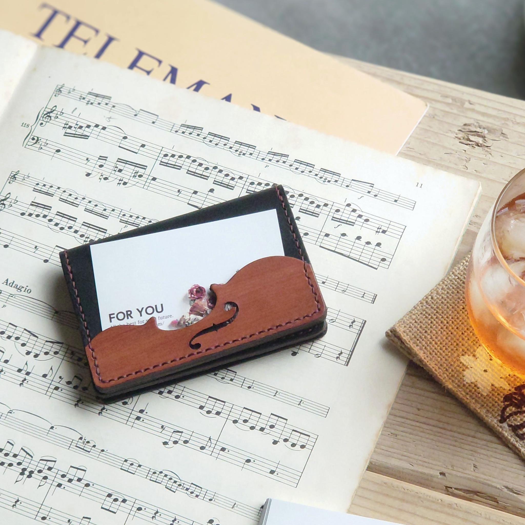 《限定》春の福袋【純銀糸弦のバイオリンスマホポシェット＆バイオリン名刺ケース】2点セット※袋ラッピング無料 | 13枚目