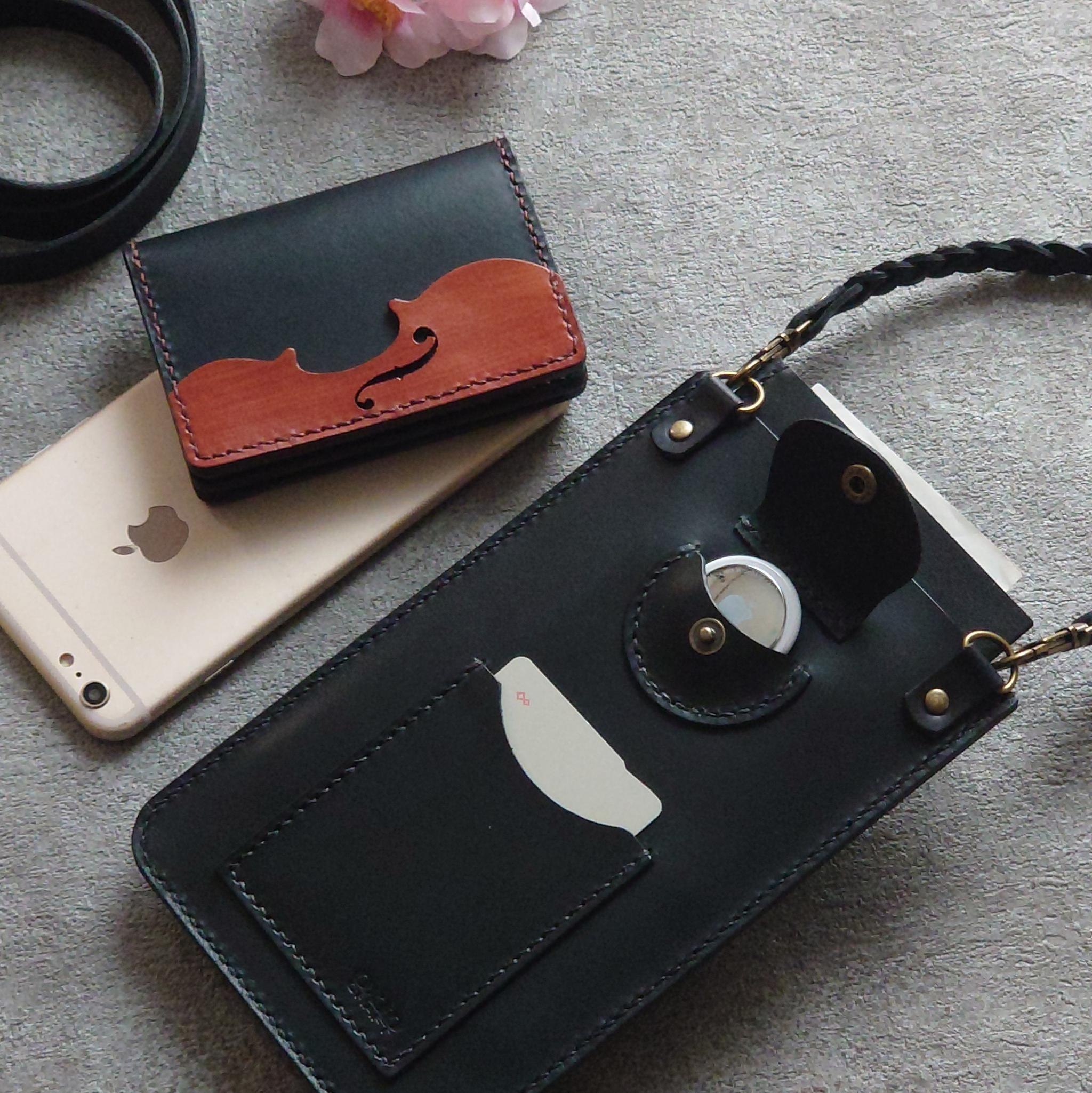 《限定》春の福袋【純銀糸弦のバイオリンスマホポシェット＆バイオリン名刺ケース】2点セット※袋ラッピング無料 | 8枚目